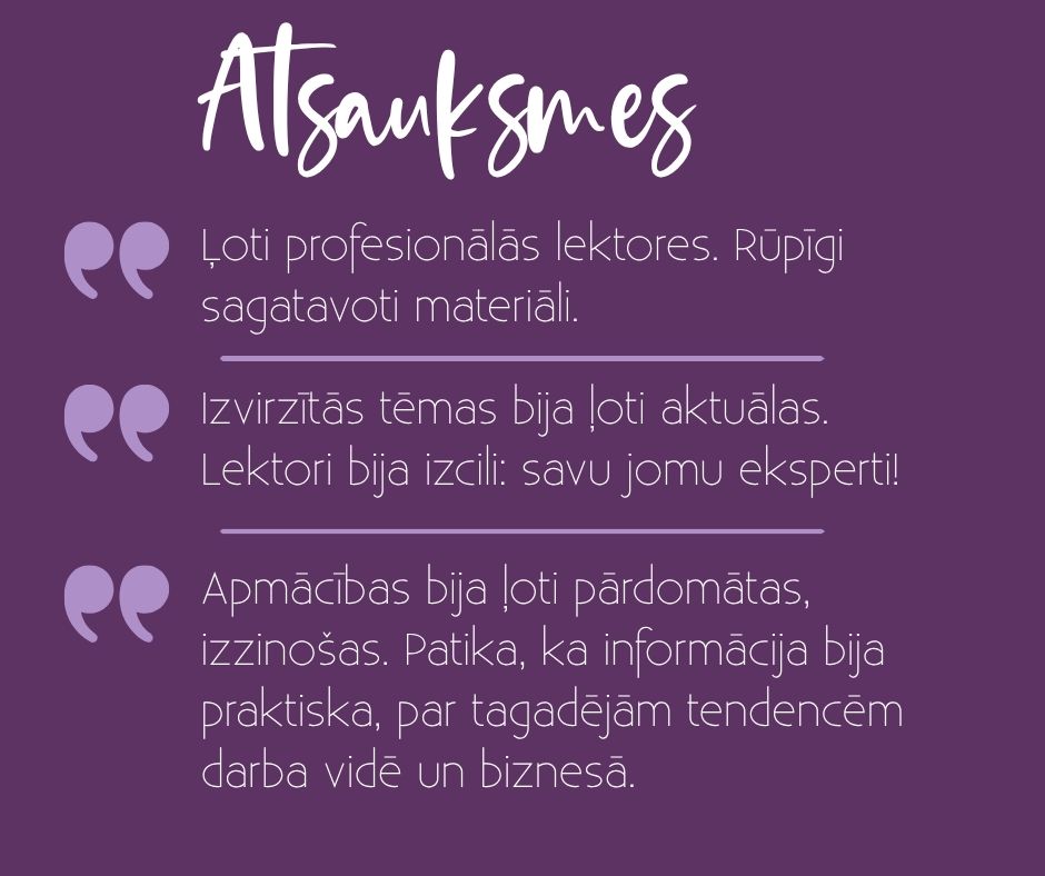 Projekta Pieredzes jauda atsauksmes
